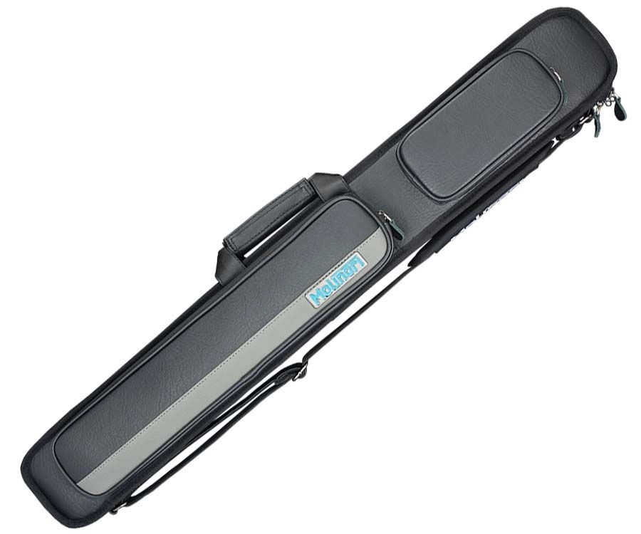 Molinari 2 Butt 4 Shaft Black/Grey Hybrid Cue Case - Image 2