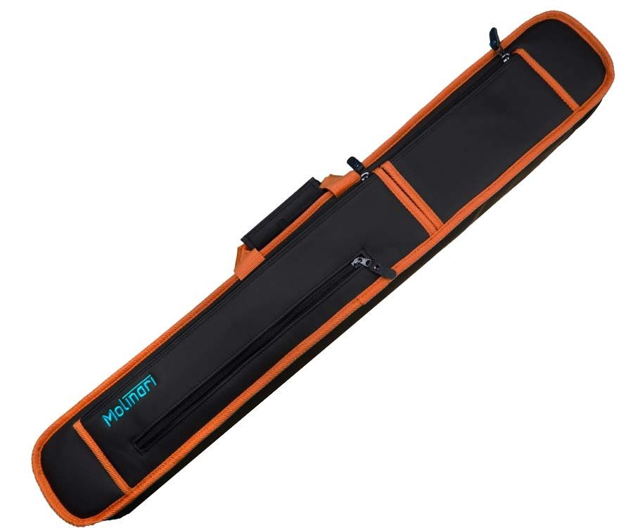 Molinari 2 Butt 4 Shaft Black/Orange Soft Cue Case - Image 2
